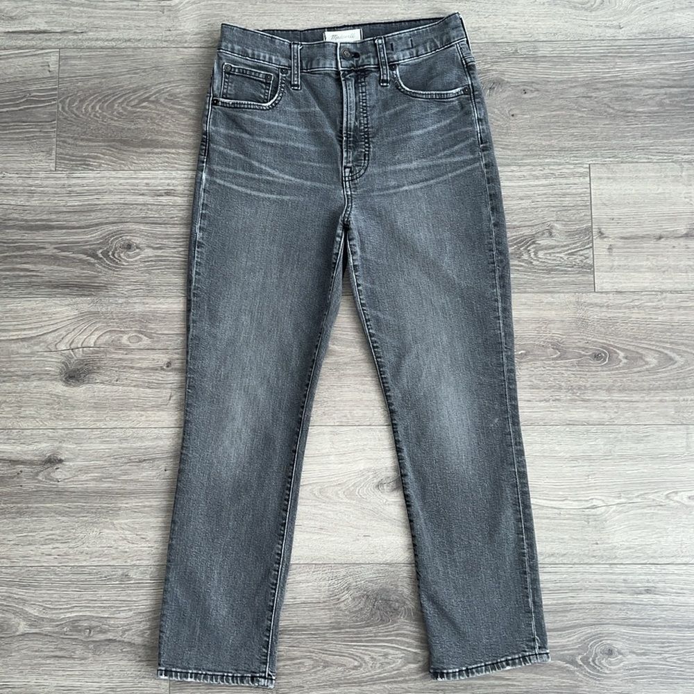 MADEWELL The Perfect Vintage Crop Jeans Size 28 Gray Wash Mom Jeans 90s Retro